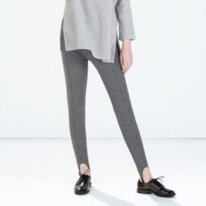 Zara Houndstooth Stirrup Legging
